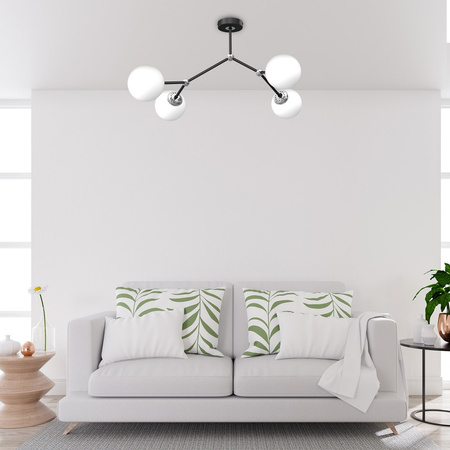 Lampa Sufitowa JOY Czarna 4xE14 Milagro