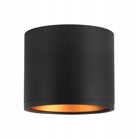 Oprawa Natynkowa LED GOLDA Halogenowa Sufitowa GX53 Tuba Okrągła Czarno - Złota