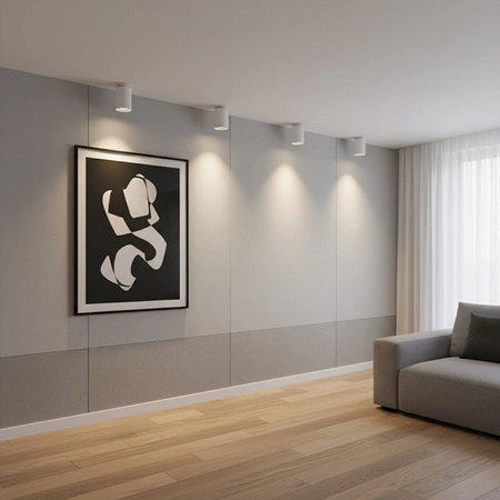 Oprawa Sufitowa Podtynkowa HARON GU10 Tuba Spot Ruchoma Okrągła Biała GOLDLUX