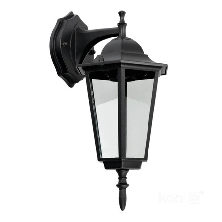 Lampa Elewacyjna LED Kinkiet Ogrodowy Zewnętrzny E27 IP54 Czarny KOBI