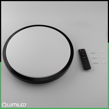 Plafon LED Lampa Sufitowa Natynkowa MILEO 72W IP44 CCT Biały Okrągły 50cm + PILOT LUMILED