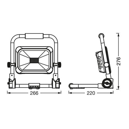 Naświetlacz Halogen LED Lampa Akumulatorowa Robocza 20W Przenośny Reflektor Worklight Ledvance