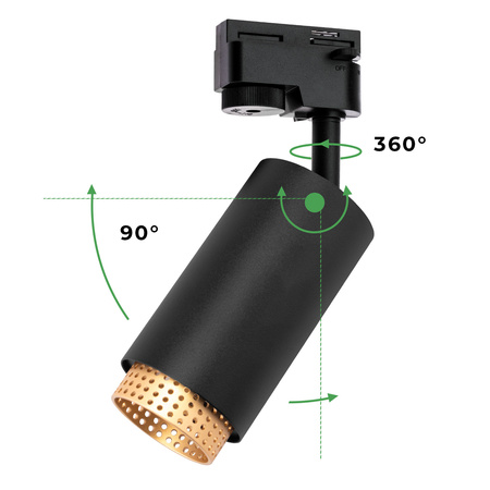 ZESTAW Szynoprzewód Listwa Szyna 1m + 3x Lampa Sufitowa Reflektor GU10 Oświetlenie Szynowe LUMILED