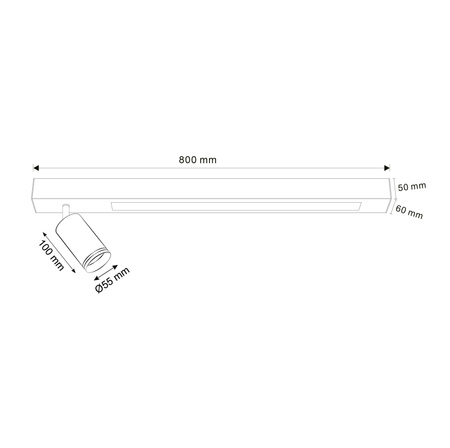 Lampa Sufitowa Reflektor Punktowy GU10 Czarna PARIS Sanico Goldlux