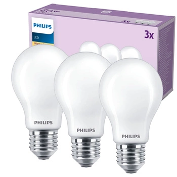 3x Żarówka LED E27 A60 7W = 60W 806lm 2700K Ciepła 300° FILAMENT EC Multipack Philips