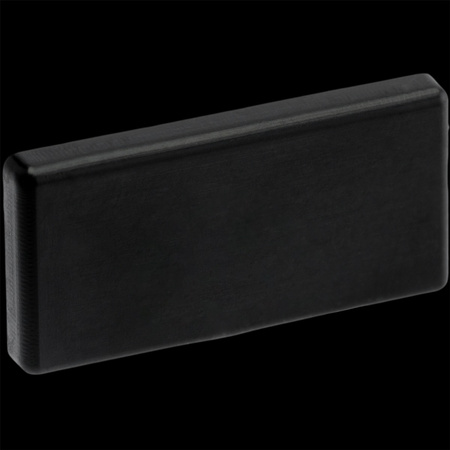 Zaślepka do profilu natynkowego MINI nawierzchniowego nakładanego CZARNA PEŁNA tworzywo sztuczne
