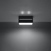 Lampa Sufitowa Oprawa Natynkowa 2x G9 Prostokątna Czarna Nowoczesna Lobo Sollux