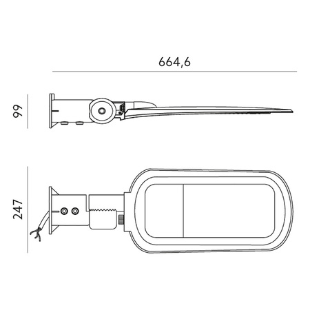 Lampa Uliczna Parkingowa LED Oprawa VESPA 150W 16500lm 4000K KOBI