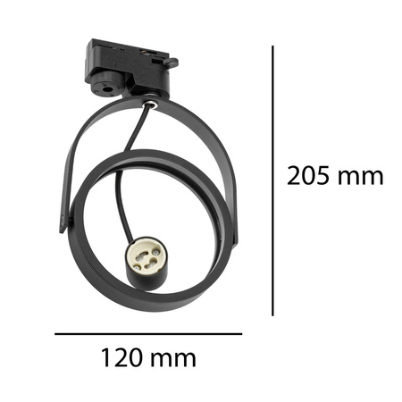Zestaw Szyna Oświetleniowa Szynoprzewód 1m + 2x Reflektor Szynowy AR111 LEON GU10 Czarny
