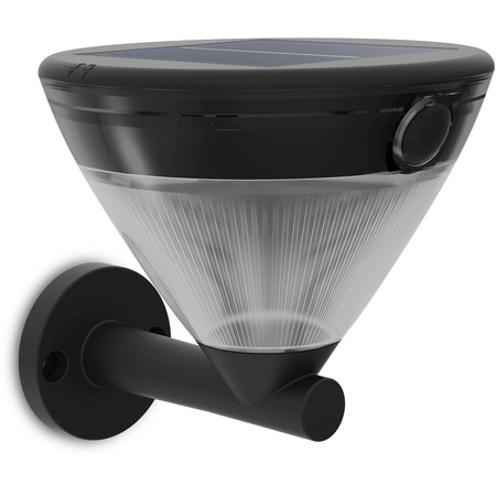 Kinkiet Ogrodowy Lampa Zewnętrzna Elewacyjna Solarny 3.8W 400lm 2700K Ciepła IP44 Czarna z Czujnikiem Ruchu Kyna Philips