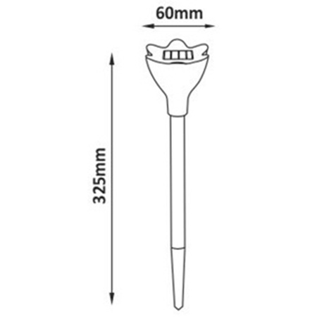 Lampa Ogrodowa LED Solarna Wbijana TULIPANEK Zielony