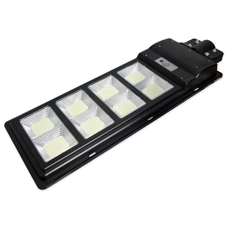 Lampa LED solarna uliczna czarna 360W 6000K zimna IP65 czujnik ruchu i zmierzchu + pilot