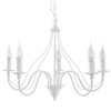 Lampa Sufitowa Wisząca Żyrandol 5x E14 Żyrandol Nieregularna Biała Nowoczesna Minerwa Sollux