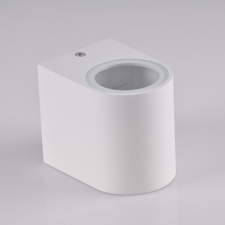 Kinkiet ogrodowy zewnętrzny na LED 1x GU10 BOSTON GOLDLUX (Polux) ALUMINIUM Biały owalny