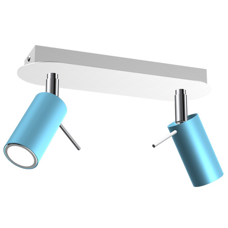 Lampa Sufitowa PRESTON Niebieska Biała 2x mini GU10 Milagro