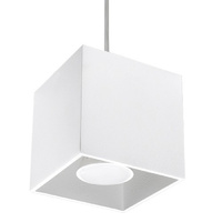 Lampa Sufitowa Oprawa Natynkowa GU10 Wisząca Zwis Kwadratowa Biała Nowoczesna Quad Sollux