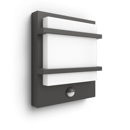 Lampa Ogrodowa LED Kinkiet Elewacyjny PETRONIA IR myGarden 12W 2700K IP44 z Czujnikiem Ruchu Antracyt PHILIPS