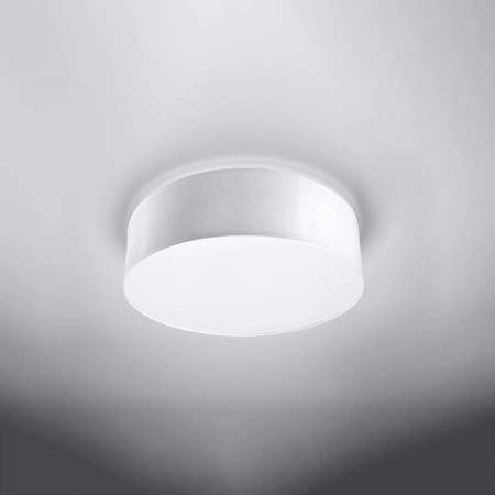 Lampa Sufitowa Plafon 2x E27 Okrągła Biała Minimalistyczna Arena Sollux