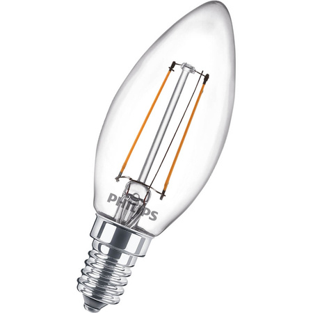 Żarówka LED E14 B35 2W = 25W 250lm 2700K Ciepła Filament PHILIPS