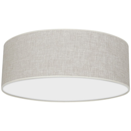 Plafon LED Lampa Sufitowa LINO Biała Lniana 3xE27 Okrągła 50cm Milagro