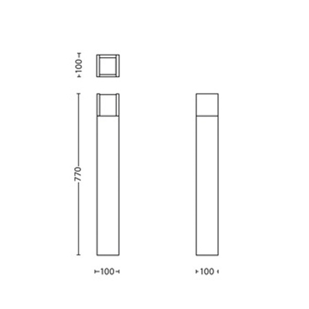 Lampa Ogrodowa LED Zewnętrzna ARBOUR 3,8W 2700K IP44 Słupek 77cm Antracyt PHILIPS
