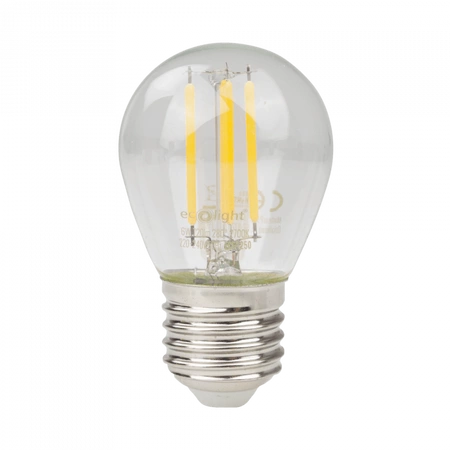 Żarówka LED Kulka P45 E27 6W 720lm 2700K Ciepła FILAMENT Ecolight