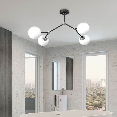 Lampa Sufitowa JOY Czarna 4xE14 Milagro