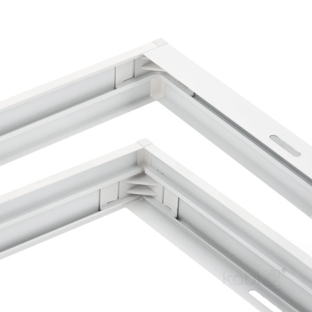 Ramka Natynkowa 45mm do Panelu LED 30x60cm Klik Biała Kobi