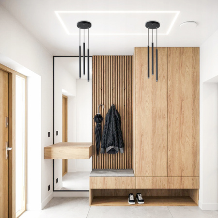 Lampa Sufitowa Oprawa Wisząca Zwis 3x G9 Okrągła Czarna Matowa Piero Masterled