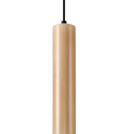 Lampa Sufitowa Wisząca Zwis GU10 Tubularna Brązowa Skandynawska Lino Sollux