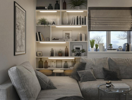 Lampka Podszafkowa LED Listwa Meblowa z Czujnikiem Ruchu 6W 380lm CCT Ściemnialna Biały 35cm Linear Turn Ledvance