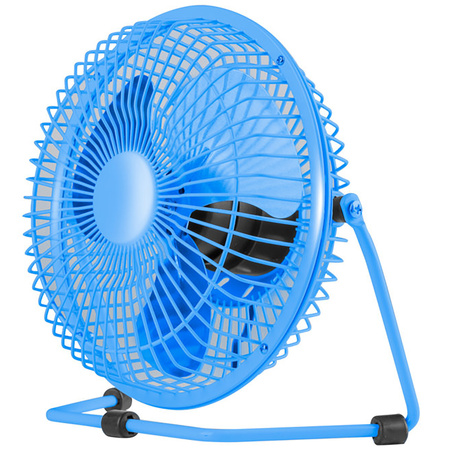 Wentylator Cyrkulator Powietrza Wiatrak Stojący Biurkowy Niebieski USB 3W