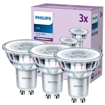3x Żarówka LED GU10 Reflektor PAR16 4.6W = 50W 390lm 4000K Neutralna 36° EC Multipack Philips