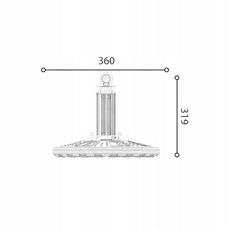 Lampa Przemysłowa LED Wisząca Oprawa High Bay 150W 21000lm 5000K Ściemnialna IP65