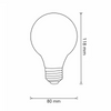 Żarówka LED E27 G80 4W = 18W 320lm 2000K Ciepła 360° Filament GOLDLUX (Polux)