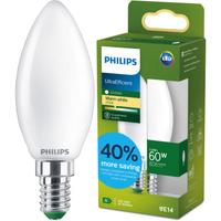 Żarówka LED E14 Świeczka B35 3.8W = 60W 806lm 212lm/W 2700K Ciepła 300° KLASA A UltraEfficient Philips