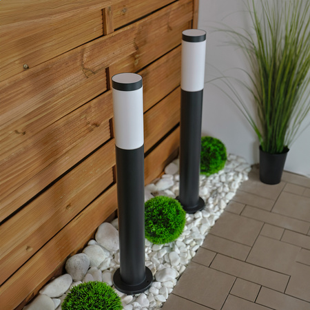 Lampa Ogrodowa Zewnętrzna E27 CZARNY SŁUPEK 65cm Lilium LUMILED