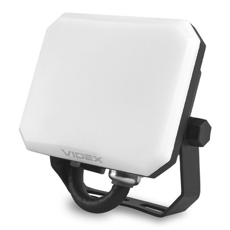 Naświetlacz LED 10W 950lm 5000K Zimna Czarny z Mleczną Przesłoną Videx