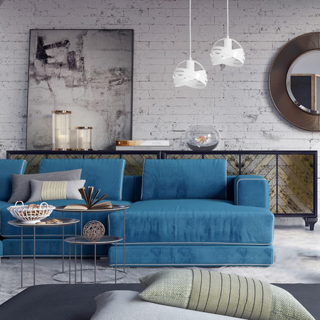 Lampa wisząca nowoczesna biała CORONA 1x E27 MiLAGRO