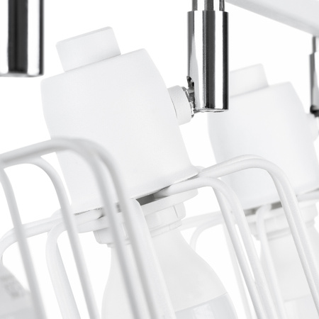 Lampa Sufitowa Wisząca 3x E14 Żyrandol Geometryczna Nieregularna Biała Nowoczesna Beluci Sollux