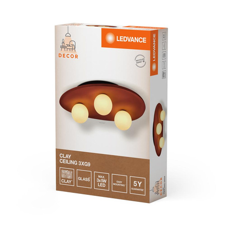 Lampa Sufitowa Dekoracyjna G9 Punktowa Brązowy Decor Ledvance