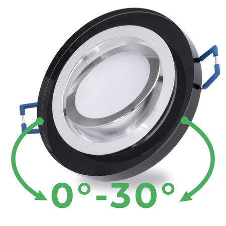 Oprawa Halogenowa Podtynkowa Lampa Sufitowa Szklana Okrągła Ruchoma GU10 ARIAN LUMILED