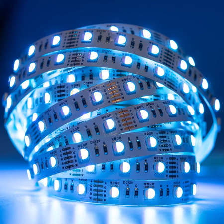 Taśma LED Pasek 12V 72W 300LED 5050 RGB + NB 12mm 5m