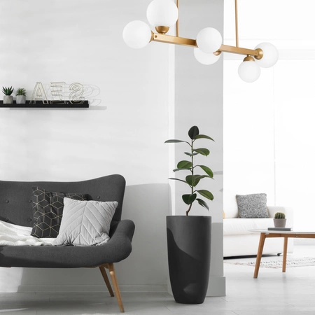 Lampa Sufitowa ASTRO 6xE27 Szklane Klosze Kule Złota LM-6.161 Lamkur