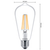 Żarówka LED Edison E27 ST64 7W = 60W 806lm 2700K Ciepła Filament PHILIPS