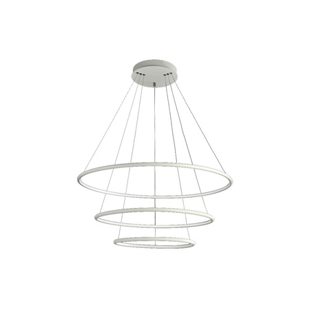 Lampa wisząca ORION trzy kręgi biały 99W LED IP20 styl nowoczesny minimalistyczny Metal i akryl Milagro