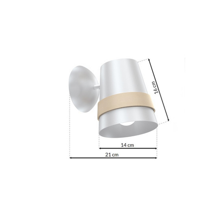 Lampa Ścienna Kinkiet VENEZIA Biała 1xE27 Milagro