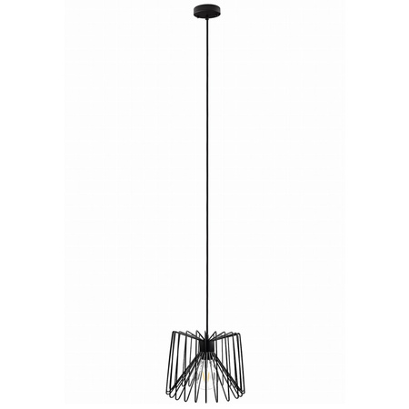Lampa Wisząca Sufitowa Druciana Czarna LOFT E27 Metal