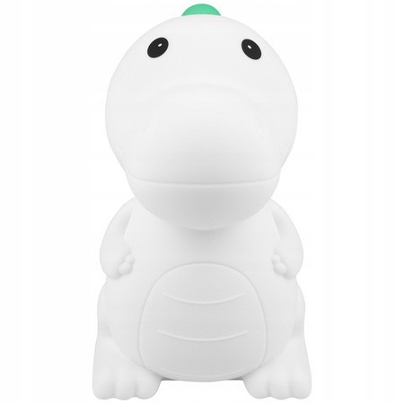 Lampka Nocna Dekoracyjna Dinozaur Dziecięca LED 2.5W 25lm 3000K Ciepła RGB 360° Biała Masterled