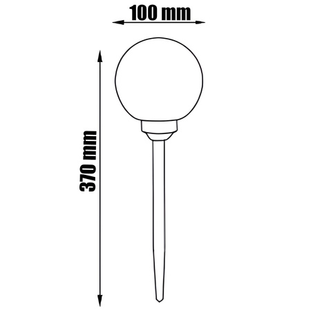 Lampa Solarna LED Ogrodowa Wbijana Ozdobna Kula 3000K IP44 10cm
